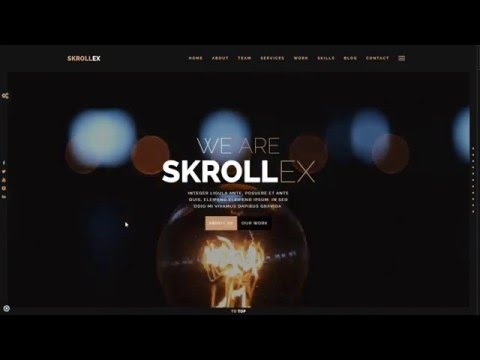 Skrollex WordPress Theme - Set Video Background