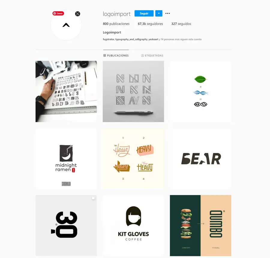Instagram de diseño de logotipos